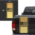 thumbnail image 2 of American USA Flag Racing Stripes Truck Tailgate Vinyl Decal Sticker Sport Lines Styling Straight Lines Compatible with Most Pickup Trucks Back Graphic Sporting (11" x 25", Gold (Metallic)), 2 of 8