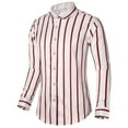 thumbnail image 4 of Taylonsss Clearance Men's Casual Fashion Loose Plus Size Combination Striped Long Sleeved Shirt, 4 of 5