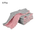 thumbnail image 3 of 6Pcs Toallas de Cocina, 9.4" Paños de Limpieza de Terciopelo Gris Rosa, 3 of 5