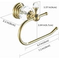 thumbnail image 2 of Polished Gold Toilet Paper Holder, Brass Crystal Tissue Holder Bathroom Accessories Wall Mounted, 2 of 4