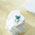thumbnail image 6 of Boho Turquoise Stone Ring for Women 925 Sterling Silver Oxidized Triangle Western Ring Gift for Her Wife Mom, 6 of 6