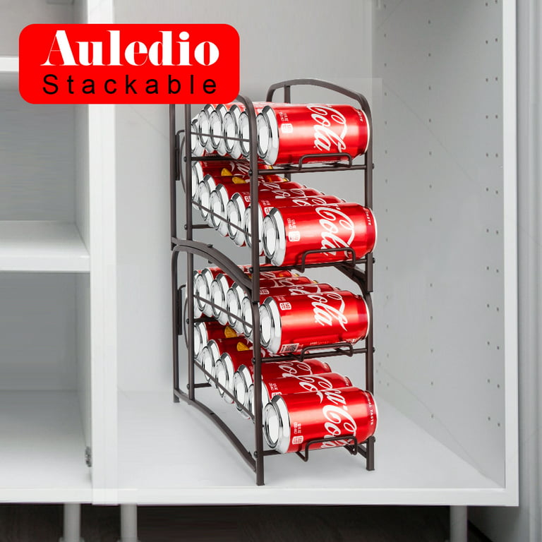 Stackable Can Rack Organizer, Stackable Potato Chip Bag Storage Dispenser for Kitchen Cabinet Rebrilliant