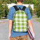 thumbnail image 4 of Easygdp White Green Plaid Mochila Ligera de 15 Pulgadas para Estudiantes, Mochila Cómoda para la Escuela y Viajes, Correas Ajustables, 4 of 6