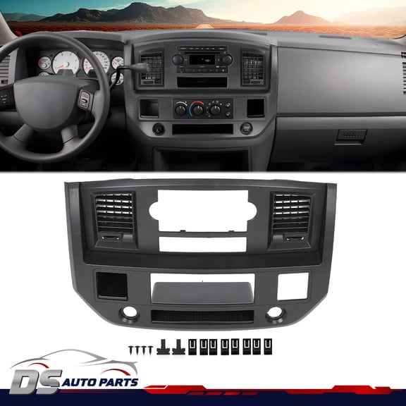 Center Dash Trim Dashboard Radio Air Vent Bezel Panel Fit For 2006-08 Dodge Ram