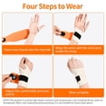 thumbnail image 2 of 2 Pcs Elastic Wrist Brace, Ultra-Thin Wrist Wraps, Compression Wrist Straps, Wrist Support for Carpal Tunnel Arthritis Tendonitis Sprains Wrist Pain, Soft Wristband, Sturdy, Breathable(Beige-Orange), 2 of 7