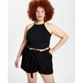 thumbnail image 3 of MSRP $25 Bar III Women Trendy Plus Size Ribbed Halter Crop Tank Top Size 3X, 3 of 3