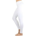 thumbnail image 3 of ToBeInStyle Women's Medium Weight Classic Breathable Cotton Legging - White - Large, 3 of 4