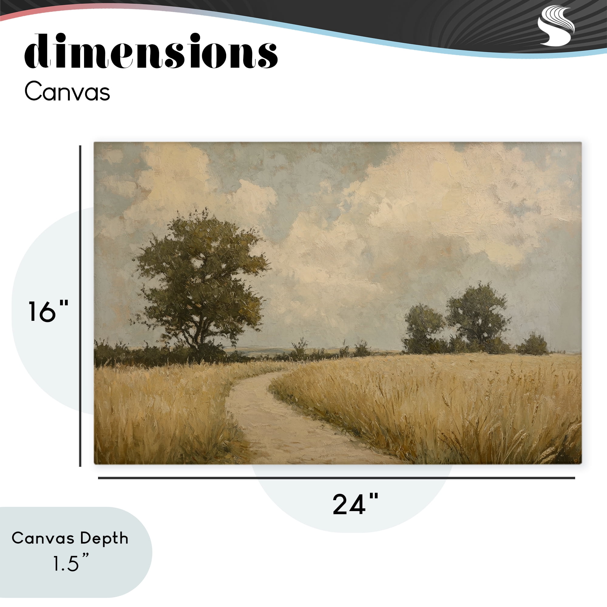 Stupell Industries Soft Field of Wheat Canvas Wall Art, design by Petal Prints Design
