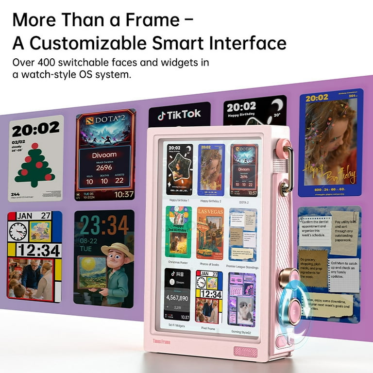 Divoom Times Frame pink 10.1