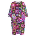 thumbnail image 4 of Crochet Blanket Granny Square Vintage Sleepshirts For Sleeping Travels Loose Sleepdress Pajama Dress Soft Nightdress Sleepwear, 4 of 7