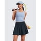 thumbnail image 3 of Falda CRZ YOGA de Cintura Alta y Fluida para Tenis con Shorts Azul Marino M, 3 of 5