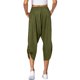thumbnail image 3 of Pantalones de mujer holgados Gibobby diarios casuales con bolsillos elásticos cordón en la cintura Verdinegro XXXL, 3 of 4