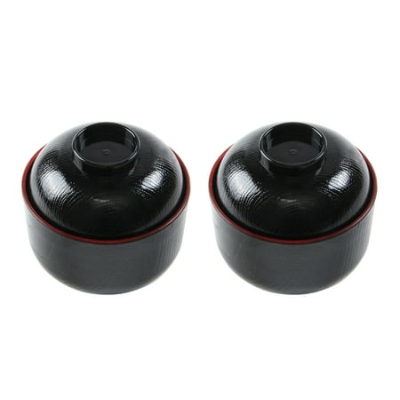 

2PC Japanese Style Cover Small Bowl Miso Bowl Small Soup Bowl Japanese Style Miso with Lid Soup Bowl Ramen Bowl