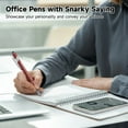 thumbnail image 3 of LEEYNEER Sarcastic Quotes Ballpoint Pens 20 Pack  Office Humor Touchscreen Pens with Stylus  Funny Office Colleague Complaining Pens  Stylish Metallic Desk Accessories, 3 of 7