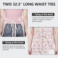 thumbnail image 6 of Pink Christmas Santa and Penguin Apron-Garden Aprons for Women with Pockets-Cotton Linen Waterproof Kitchen Cooking Gardening Aprons Adjustable for Kitchen,Cooking,BBQ and Salon 32"x27", 6 of 7