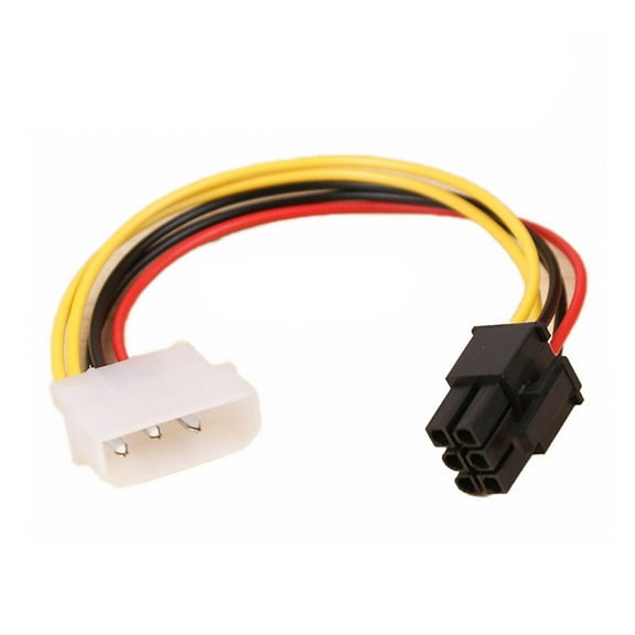 Happy Date 1/2/3/4PCS 4 Pin to 6 Pin PCI-Express Adapter Cable Power Converter for PCIE Video Card 20CM High Quality New