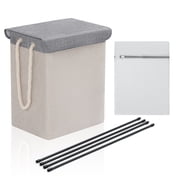 Laundry Hamper with Lid, 66L Laundry Basket Clothes Hamper, Large Collapsible Laundry Organizer for Storage and Organization