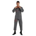 thumbnail image 2 of Zaldita Unisex Men Long Sleeve Coverall Mechanic Uniform Work Uniform Repairman Workwear Jumpsuit Dark Grey S, 2 of 7