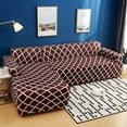 thumbnail image 3 of 2pcs Stretch Sectional Couch Covers 3 Seater+3 Seater L Shape Sofa Covers Corner Sofa Slipcover, 3 of 15