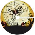 thumbnail image 1 of FMSHPON Halloween Cute Spider Moon Pumpkin Xmas Christmas Tree Skirt Stand Mat for Holiday Party Decoration Indoor Outdoor 48 inches, 1 of 6