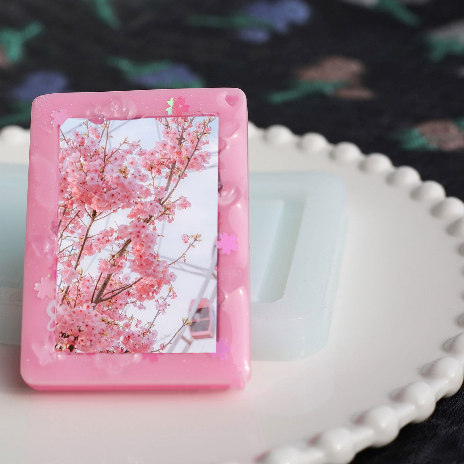 Geometry Photo Frame Epoxy Mold Silicone Pendant Mould for Resin Decorative Crafts Jewelry Making