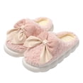 thumbnail image 2 of Zapatillas de algodón para mujer en otoño e invierno, sensación de lazo, zapatillas de algodón de suela gruesa, cómodas, ligeras y cálidas zapatillas de lana para interiores, 2 of 4