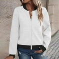 thumbnail image 4 of Mlzmgr Zip up Jackets for Women Long Sleeve Crew Neck Regular Fitted Business Casual Outwear Jackets, 4 of 8