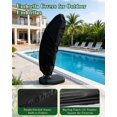 thumbnail image 4 of TGHTBA-Patio Umbrella Cover for Umbrella Outdoor Banana Style Cantilever Deck Umbrellas 12-14 Feet 420D Oxford Fabric Waterproof Pool Garden Backyard Offset Umbrella Cover, 4 of 4