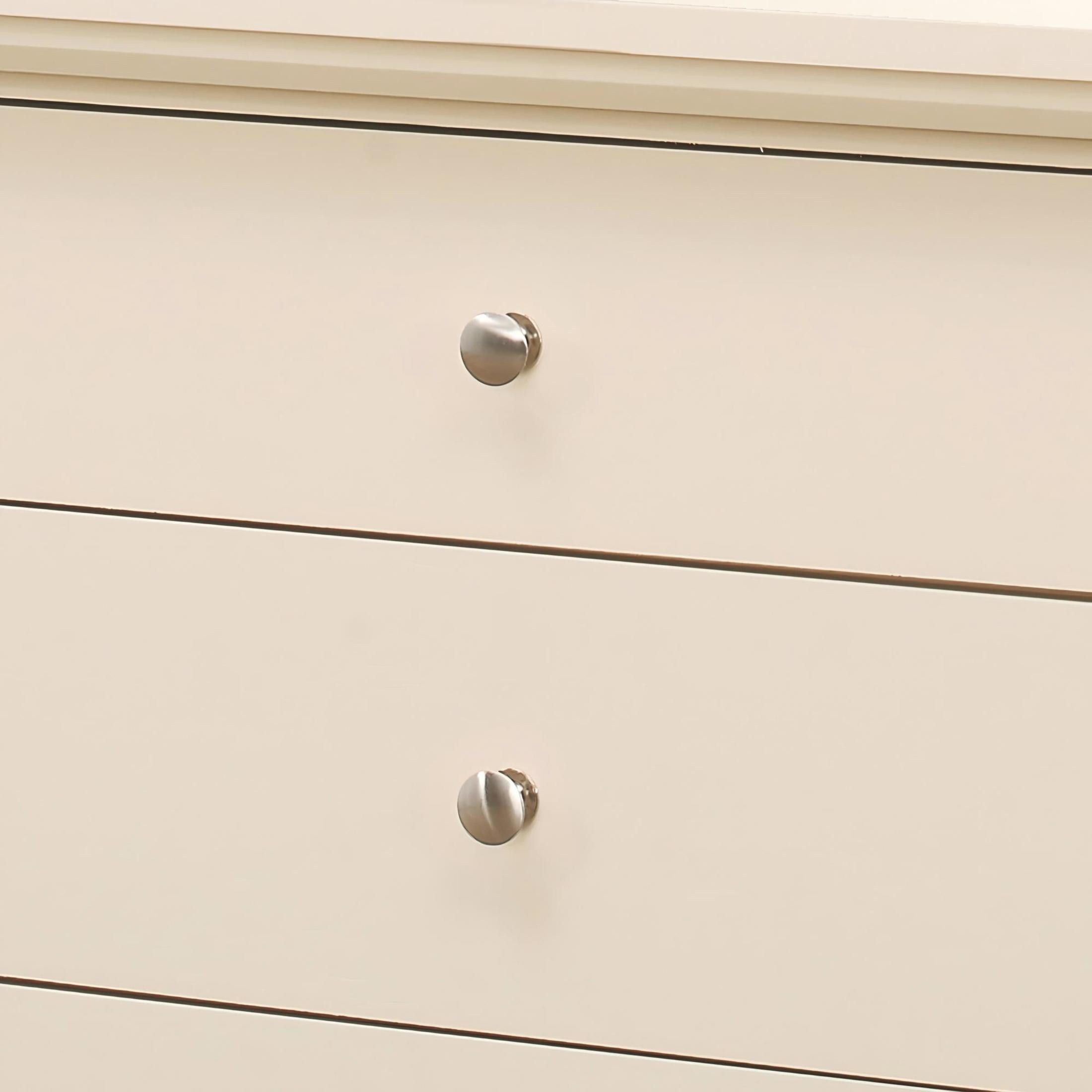 Noble House 3-Drawer Nightstand, Bedside Table with Particle Board Frame, Beige Finish