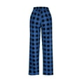 thumbnail image 3 of YOUYEDIAN Mens Casual Pants Loose Sport Plaid Pajama Pants Trousers Royal Blue M, 3 of 4