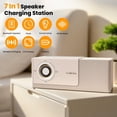 thumbnail image 3 of GoldJoy Speaker,Charging Station, Digital Clock,Sunset Lamp & White Noise for Gift- Beige, 3 of 7