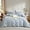 Blue Wide White Striped, variant on Gingham Duvet Cover Queen Size Black White Plaid Checkered Comforter Cover 3 Pcs Breathable Durable Washed Cotton Duvet Cover Set Grid Bedding Set