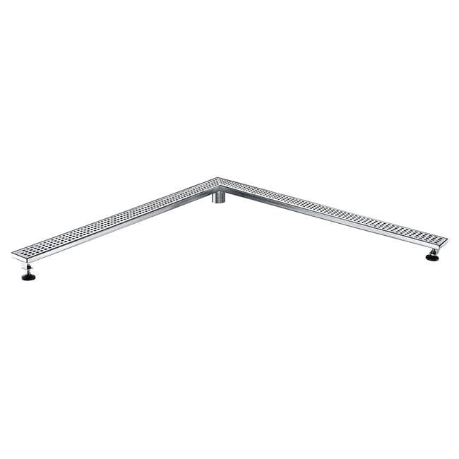 Brisbane River Série Coin Douche Drain&44; L Forme&44; 36 x 36 Po.