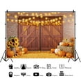thumbnail image 2 of SUNOLIFE Fall Thanksgiving Backdrop Banner Autumn Board Pumpkins Background Decorations 5x3ft, 2 of 3