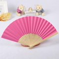 thumbnail image 4 of Pattern Folding Dance Wedding Party Lace Silk Folding Hand Held Solid Color Fan, 4 of 4