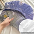 thumbnail image 4 of Twin XL Size Fitted Sheet Set - Spring Floral 2 Piece Bedding Sets 16" Deep Pocket Fitted Sheet with 1 Pillowcases, Pastoral Flowers Oil Painting Modern Art Purple Brushed Microfiber Hotel Bed Sheets, 4 of 9