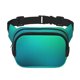 thumbnail image 1 of Fotbe Green Turquoise Teal Cangurera Cuadrada con Estampado de Doble Capa, Bolsa de Cintura Ajustable Mini para Hombres y Mujeres, 1 of 9