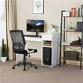thumbnail image 5 of Alden Design Home Office Computer Desk with Drawer and Storage, White, 5 of 8