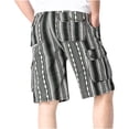 thumbnail image 3 of DDAPJ pyju Cargo Shorts for Men Striped Print Patchwork Mens Cargo Shorts Fashion Casual Lightweight Vacation Shorts with Multi Pocket, 3 of 3