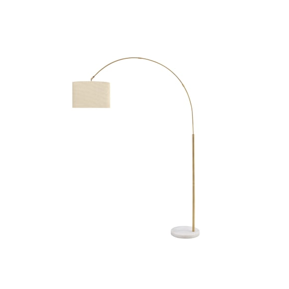 Monarch Specialties - Lighting, 79"H, Floor Lamp, Brass Metal, Beige Shade, Contemporary