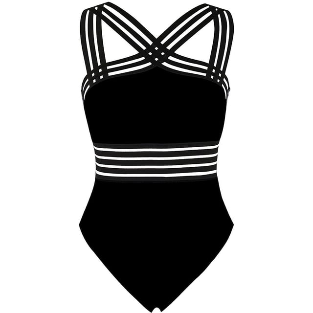 Traje de baño de una pieza para mujer Trajes de baño cruzados delanteros Trajes de baño huecos