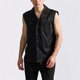 thumbnail image 1 of pstuiky Camiseta sin mangas para hombre, Cárdigan informal de moda para hombre, liso, sin mangas, con botones, bolsillos, cuello vuelto, de encaje Camisas para hombres m, 1 of 9