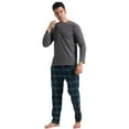 thumbnail image 5 of LANBAOSI Men Pajamas Set Comfy Plaid Flannel Pants And Microfleece Shirt Size L, 5 of 7