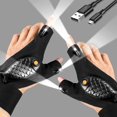 thumbnail image 1 of LED Flashlight Gloves Rechargeable Hands-Free Lights Camping Fishing Repairing Cool Gadget Gifts for Dad Boyfriend Friend Fathers Day Christmas Birthday(Black）, 1 of 6