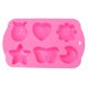thumbnail image 3 of GOOHOCHY Moldes para hornear de silicona de 6 cavidades, moldes para hornear, insectos, luna, estrella, molde para dulces, molde para chocolate para fiestas infantiles (rosa), 3 of 7