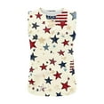thumbnail image 5 of Women's Tank Tops for 4th of July Womens American Flag Tanks Top Loose Fit Round Neck Sleeveless Tunic Tshirts USA Flag Stars Stripes Graphic Tees Patriotic Independence Day Cami Shirts Outfits, 5 of 6