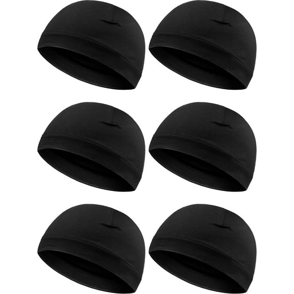 HAHDAXIA 6 Pieces Men Skull Caps Cotton Beanies Sleep Hats Multifunctional Helmet Liner Cap for Men and Women