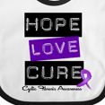 thumbnail image 4 of Inktastic Cystic Fibrosis Hope Love Cure Boys or Girls Baby Bib, 4 of 4