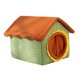 thumbnail image 2 of Casa para gatos de interior, cálida y suave, con cojín y cortina para puerta. S, 2 of 9