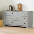 thumbnail image 4 of Pemberly Row 2PC Double Dresser & Nightstand Bedroom Furniture Set in Soft Gray, 4 of 15